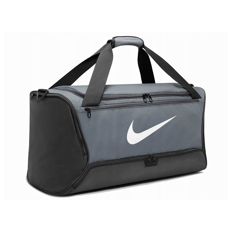 NIKE Brasilia 9.5 Duffle Bag (Grey/Black/White)