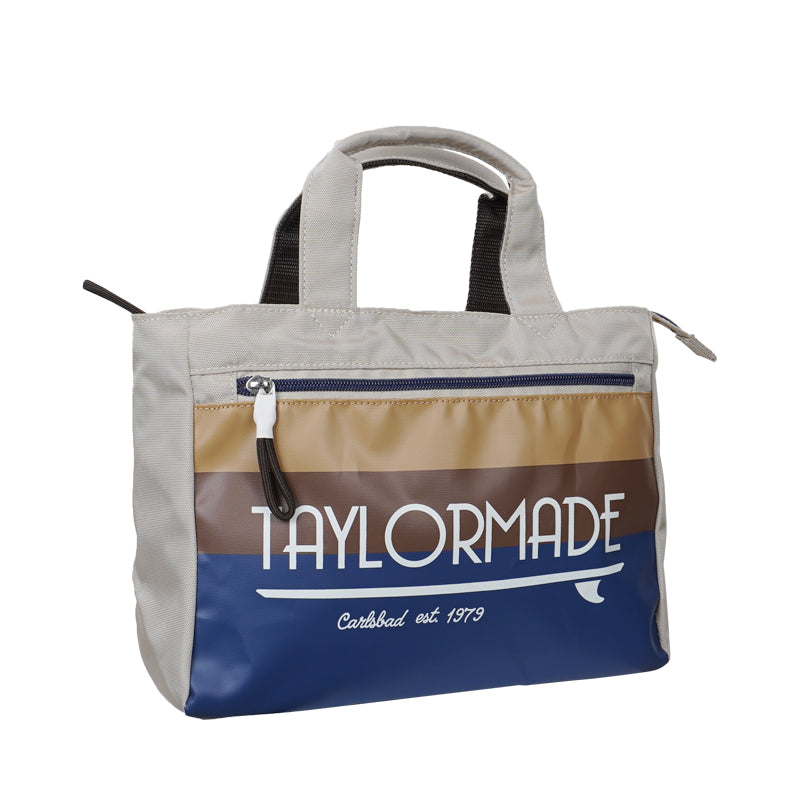 TAYLORMADE Golden-State Round Tote (Beige/Navy)