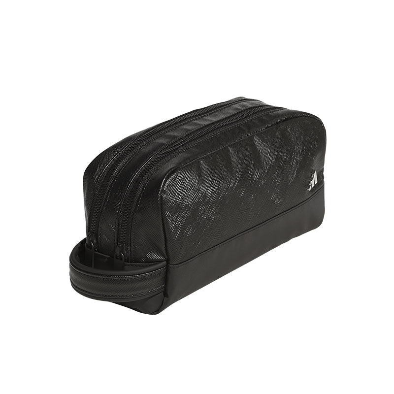 ADIDAS PU Leather 2-Zip Pouch (Black)