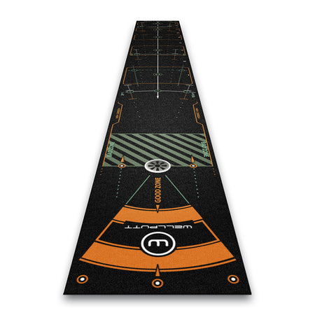 WELLPUTT Putting Mat Black - 400cm x 50cm