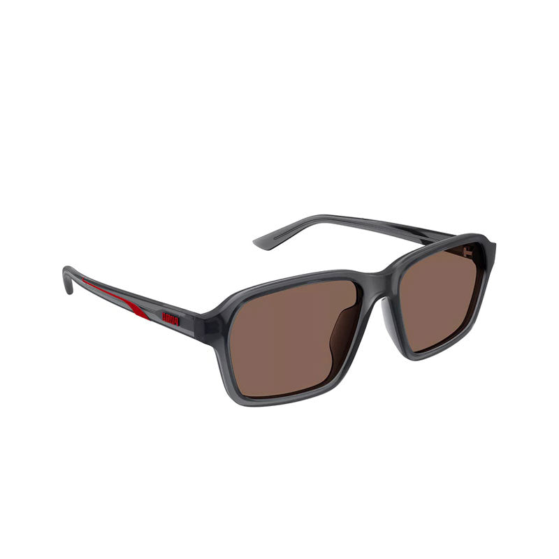 PUMA PU0478SA Matte Grey/Brown Sunglasses