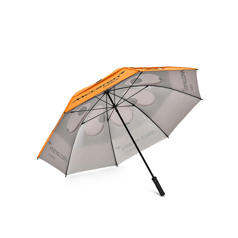 MCLAREN GOLF McLaren 62" Icon Logo Umbrella (Orange/Black)