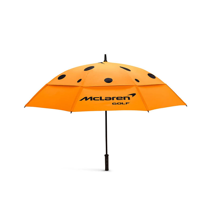 MCLAREN GOLF McLaren 62" Icon Logo Umbrella (Orange/Black)
