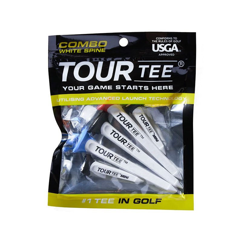 TOUR TEE Combo White Spine Tee 45/80mm - 5 Pieces