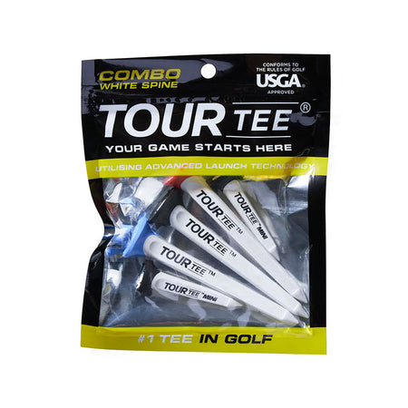 TOUR TEE Combo White Spine Tee 45/80mm - 5 Pieces