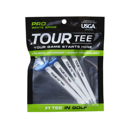 TOUR TEE Pro White Spine Tee 80mm - 4 Pieces