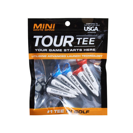 TOUR TEE Mini White Spine Tee 45mm - 6 Pieces