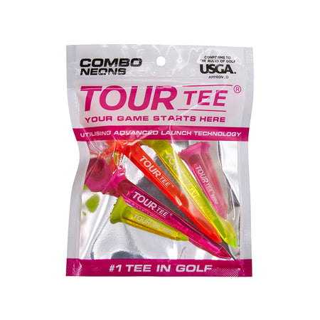 TOUR TEE Neon Pink Tees 80mm - 5 Pieces