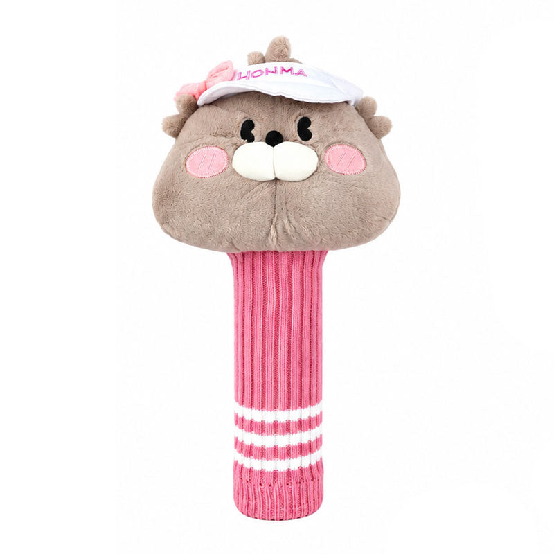HONMA Mole Wood Headcover (Pink/Grey/White)