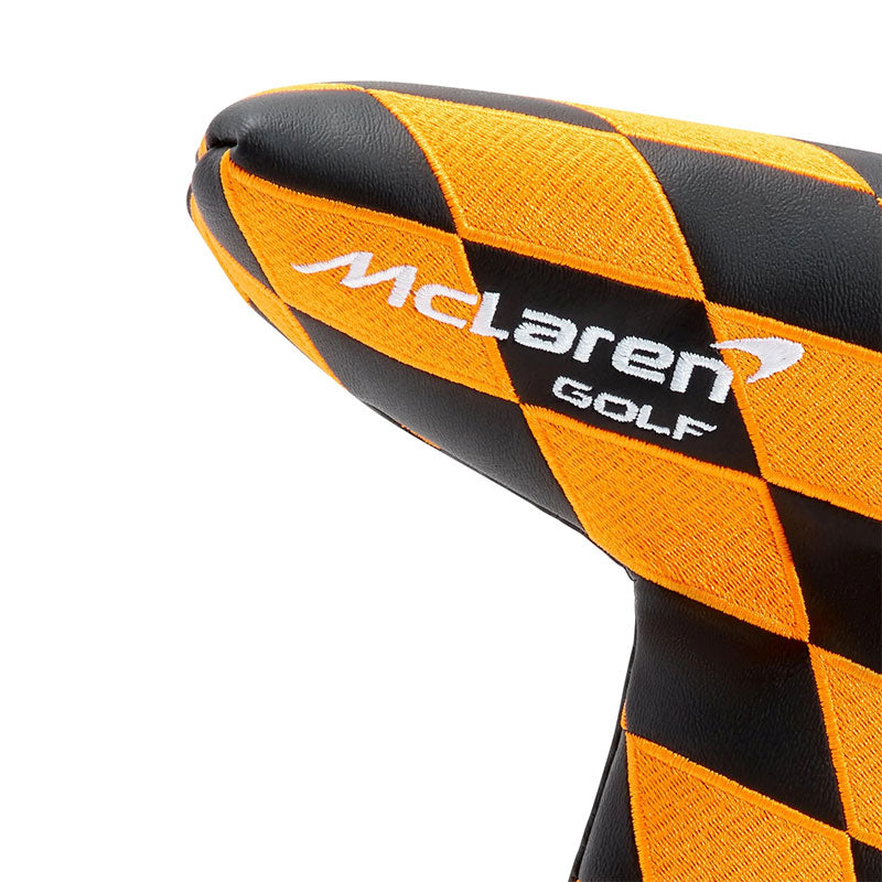 MCLAREN GOLF Apex Check Blade Putter Headcover (Black/Orange)
