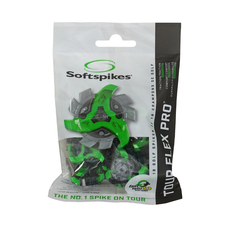 SOFTSPIKES Tour Flex Pro Fast Twist 3.0 Golf Spikes (18 Cleats)