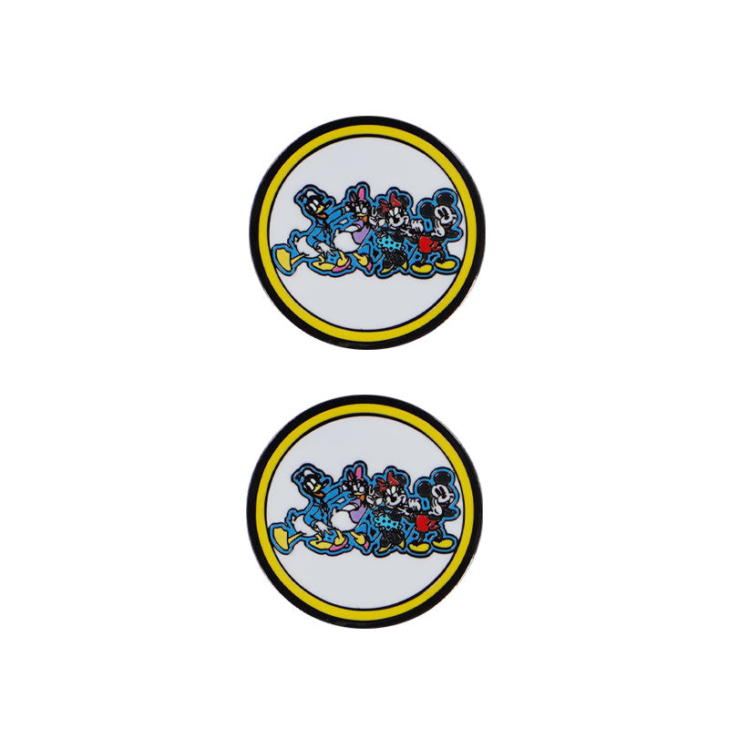 DISNEY Mickey & Friends 2 Ball Marker & 1 Hat Clip Set (Yellow)