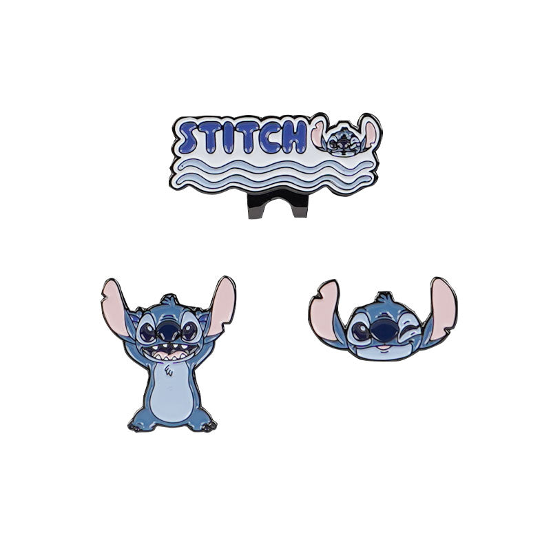 DISNEY Stitch Hat Clip & 2Pcs Marker Set