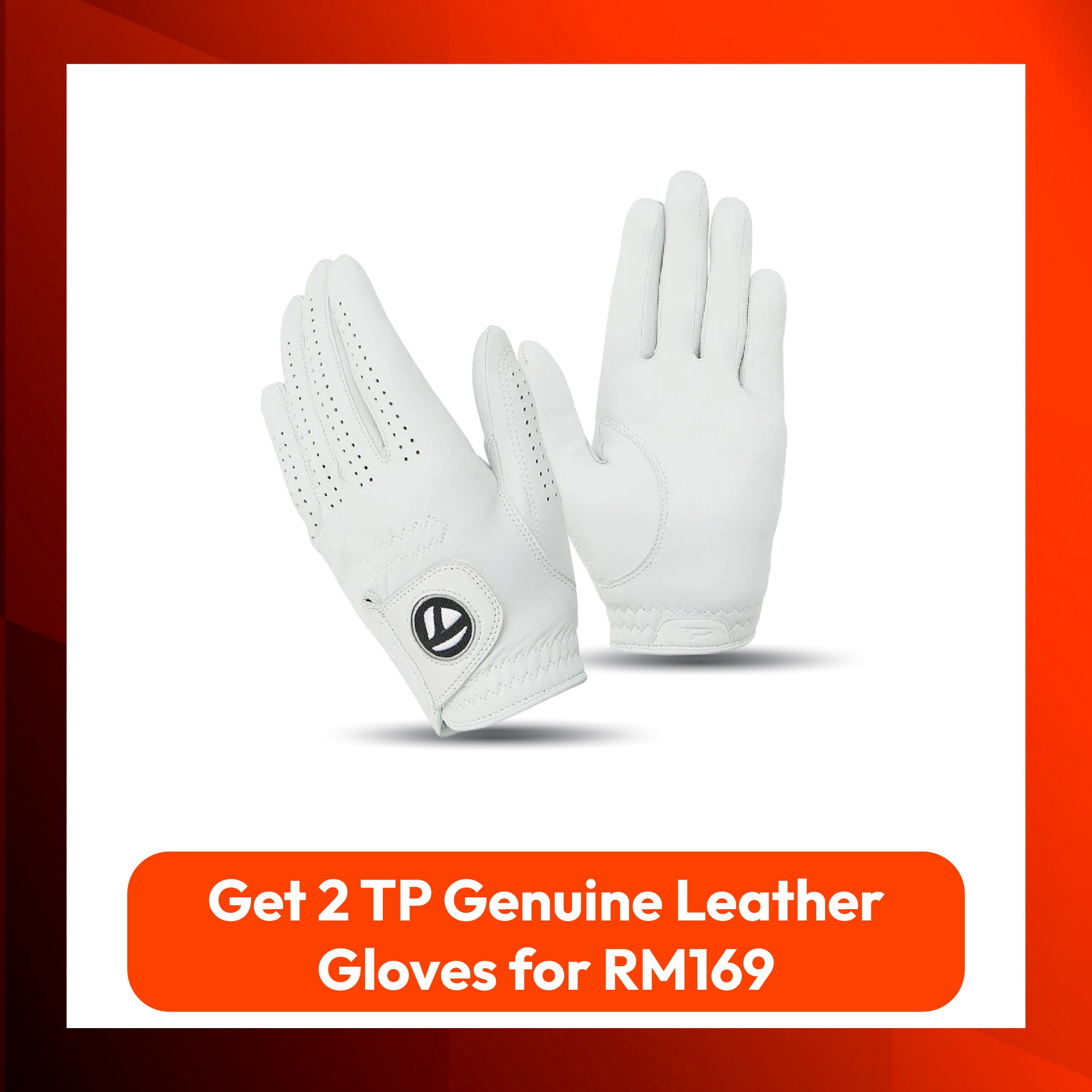Get 2 TaylorMade TP Genuine Men's Leather Gloves for RM169.